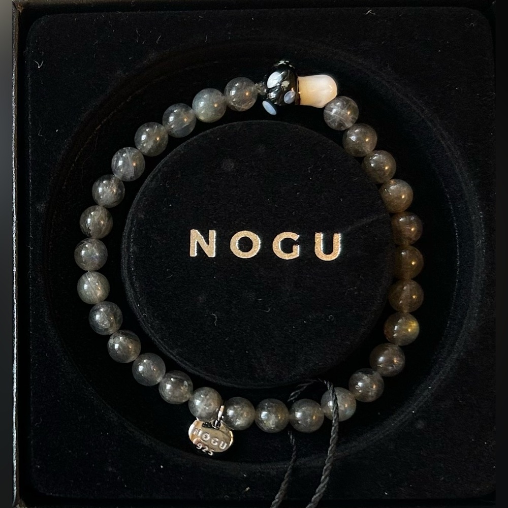 🩶🩶 NOGU Spectrolite .925 Sterling Silver Firefly Glass Mushroom Gemstone 🩶🩶